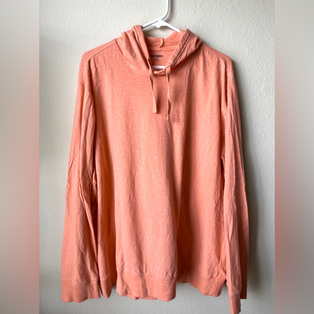 Old Navy Men's Peach Hoodie Sweater